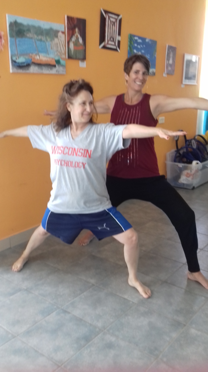 Me and Kara do yoga